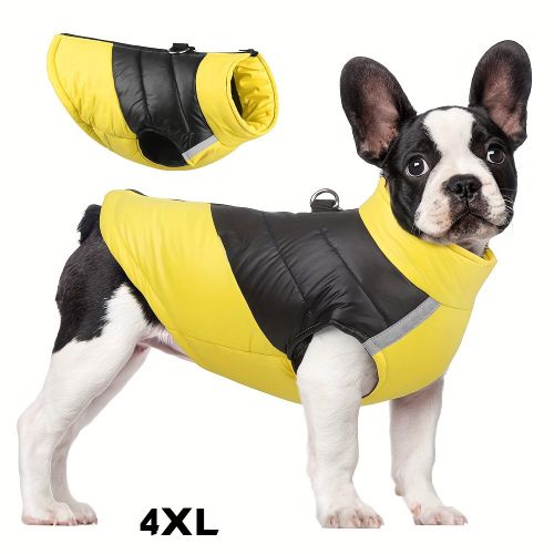 Winter New Pet Waterproof And Warm Coat, Reflective And Comfortable Dog New Arrival Warm Clothes For Pet Jacket With Harness Winter Warm Waterproof An