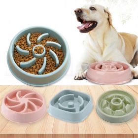 Plastic Pet Dogs And Cats Choke Prevention Slow Food Bowl (Style: Water droplets, Color: Pink)
