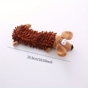 Pet Dog Toy Sounding Toy For Dog Chew Toy Puppy Molar Toy Plush Toy Dog Interactive Toy Supplies (model: Brown Dog)