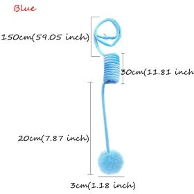 Cat Toys For Indoor Cats; Attractive Relieve Boredom High Elasticity Rope Simulation Balls (Color: Blue)