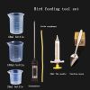 Bird Feeder; Parrot Feeder Baby Bird Feeding Hose Parrot Feeding Spoon Measuring Cup