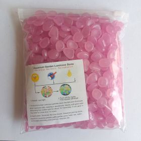 Colorful Pebbles For Fish Tank; Luminous Stone Artificial Fluorescent Stone For Vase Potted Plants (Quantity: 200pcs/bag, Color: Purple)