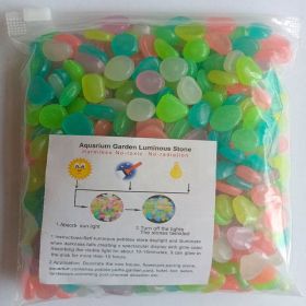 Colorful Pebbles For Fish Tank; Luminous Stone Artificial Fluorescent Stone For Vase Potted Plants (Quantity: 200pcs/bag, Color: Multi Color)
