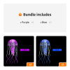 Aquarium Ornament; Artificial Swim Glowing Effect Jellyfish For Fish Tank; Luminous Ornament